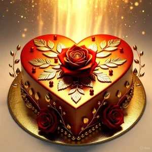 Golden Drip Anniversary Cake